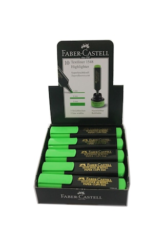 Faber-Castell Fosforlu Kalem Yeşil 10'lu Yeşil