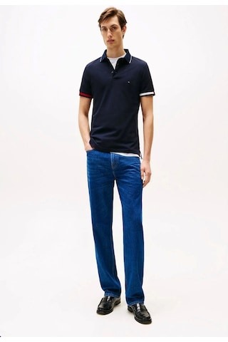 Tommy Hilfiger Erkek Slim Fit İmza Manşetli Polo T-shirt Lacivert
