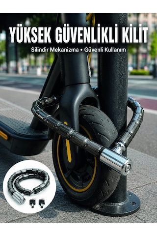 Mey İthalat Şeffaf Pvc Kaplamalı Dayanıklı Motosiklet Ve Bisiklet Güvenlik Kilidi