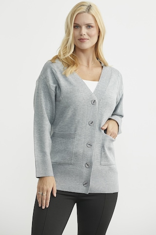 Sementa Oversize Cepli Triko Hırka - Gri Gri