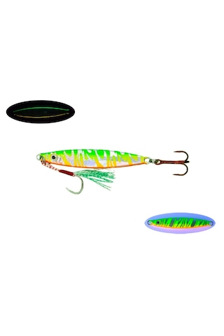 S.f. Sardin Jig 29g Renk: 14 - Sahte Yem Kaşık Rapala -levrek, Palamut, Lüfer, Çinekop, Turna Jig Yem -zebra Glow