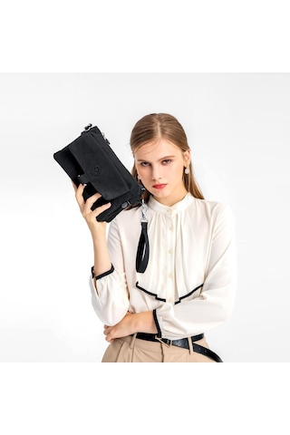 Askılı Kadın Çantası Krinkıl Kumaş Smart Bags 1147 Buz Grisi Çok Renkli