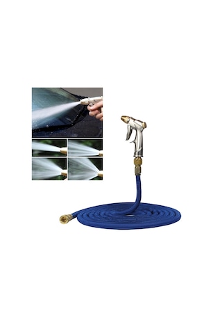 Sones 25ft 2.5m Araba Yüksek Basınçlı Yıkama Aleti Teleskopik Su Borusu Seti Mavi