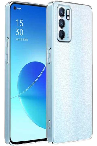 Oppo Reno 6 4G Kılıf Şeffaf Ince Ve Esnek Süper Silikon Kılıf Renksiz