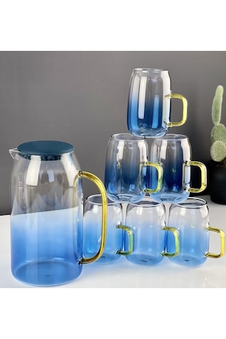 Arow Sürahi Seti 7 Li Cam Tr-3451