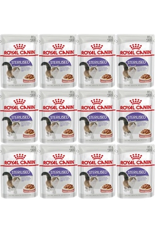 Royal Canin Gravy Pouch Sterilised Kısırlaştırılmış Yetişkin Kedi Yaş Maması 12 x 85 G