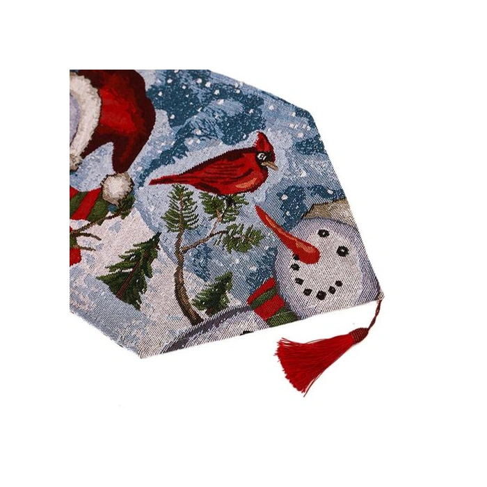 Noel Masa Koşucu Moda Yüksek Baskılı Masa Örtüsü Placemat Noel Süslemeleri İçin Masa Koşucuları 115 X 145