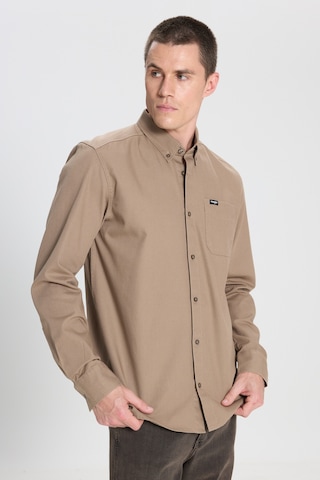 Wrangler Regular Fit Normal Kesim %100 Pamuk Cep Detaylı Vizon Gömlek Vizon