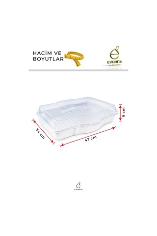 Borcam Saklama Kabı Pasta Börek Taşıma Kabı Kapaklı Kek Taşıma Kutusu Çok Amaçlı Set