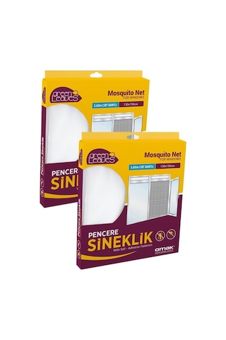 2 Adet 150x130 Cm Pencere Sinekliği Tül Sineklik Perde