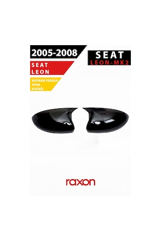 Seat Leon Mk2 2005 2008 Batman & Yarasa Ayna Kapağı Parlak Piano Black Sport,