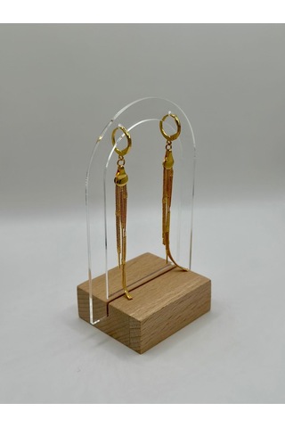 Arnes Jewelry Çelik Sallantılı İtalyan Ezme Küpe Gold