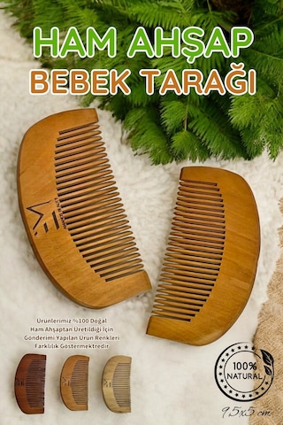 Doğal Ham Ahşap Bebek Tarağı Tahrişi , Hassas Bakım