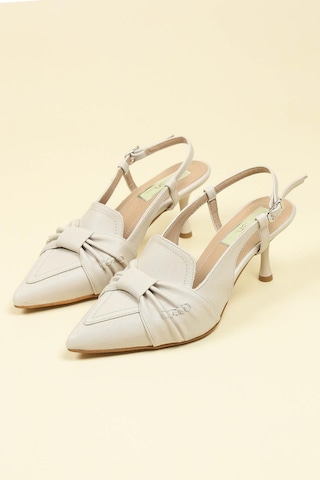 Birikon Büzgü Fiyonklu Stiletto Taş-taş Taş
