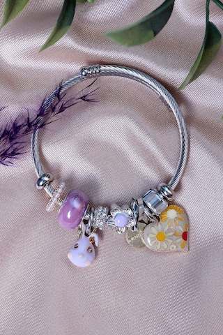 Bhs Life Charmlı Tavşan Kalp Çelik Chamlı Bileklik