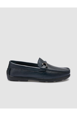 Cabani Tivra %100 Hakiki Deri Lacivert Toka Detaylı Erkek Loafer