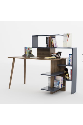 Lagomood Uzay Çalışma Masası Antrasit-Ceviz