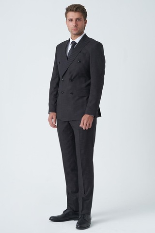 White Stone Lancaster T2471 Slim Fit Likralı Kruvaze 6 Drop Takım Elbise Desenli-desenli Çok Renkli