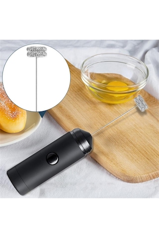 Soulader Elektrikli Süt Köpürtücü Kremalı Köpük Yapma Makinesi Profesyonel Paslanmaz Çelik French Press El Blenderı İçin Ev Ofis Kullanımı Siyah