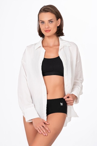 Kadın Pamuklu Yüksek Bel Bato Modal Külot Siyah K23922 Siyah