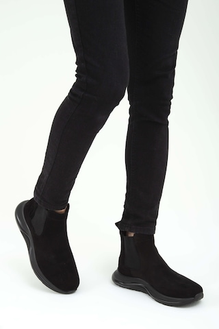 Tamer Tanca Erkek Hakiki Deri Siyah Süet Casual Bot 381 16196 Erk Bot Sk22/23 Sıyah Suet Siyah