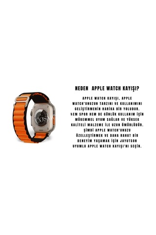 Watch Band Alpine Loop Saat Kayışı Turuncu Beyaz
