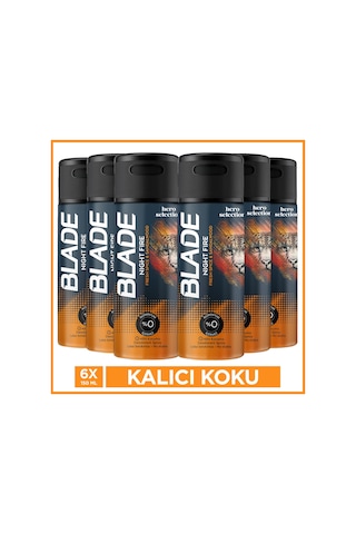 Blade Hero Selection Serisi Night Fire Erkek Deodorant 6x150 Ml