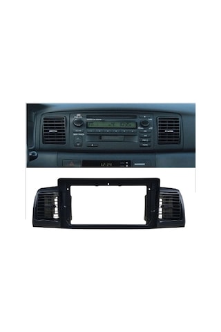 Toyota Corolla Siyah 2002-2006 4gb Ram 64gb Hafıza 8 Çekirdek Carplay Kamera Android Multimedya 9"