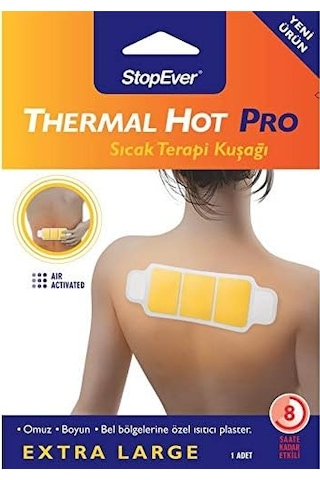 Stopever Thermal Hot Pro Sıcak Terapi Kuşağı - 6'lı Paket Bel, Boyun, Omuz Kas Ağrılarına Karşı 8 Saat Etkili Isı Bandı Hava İle Aktifleşen Doğal Isı Bel, Boyun, Omuz İçin Ekstra Geniş Boyut