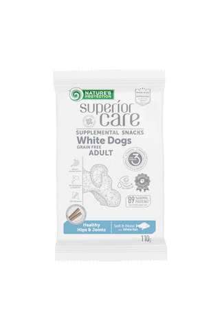Nature S Protection Superior Care Beyaz Tüylü Köpekler İçin Beyaz Balıklı Eklem & Kalça Destekli Köpek Ödülü 110g