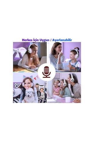 STN28 RGB Bluetooth 5.0 Kulaküstü Çocuk Kulaklığı