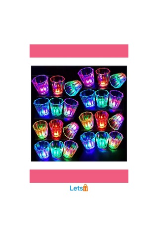 Renkli Led Parlayan Fiber Optik Glow Işıklı Bardak 1 Adet Çok Renkli
