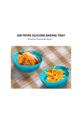 Silikon Yeniden Kullanılabilir Hava Fritöz Astarları Premium Gıda Sınıfı Malzeme Ev Mutfak Yemekleri İçin Uygun Renklendirme Tasarım Black