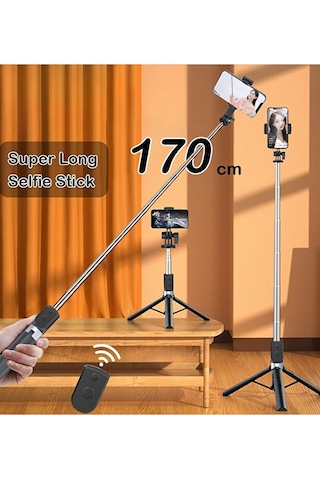 3in1 Bluetooth Kumandalı Ayaklı Selfie Çubuğu Tripod 170 Cm Go Pr