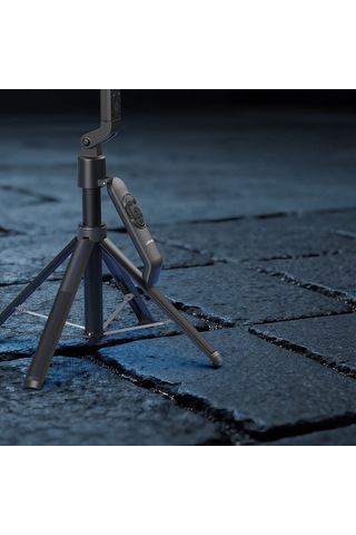 Lenyes Lph119 Yapay Zeka Destekli Dolgu Işıklı Kumandalı 360 Dönebilen Selfie Çubuğu Ve Tripod Siyah