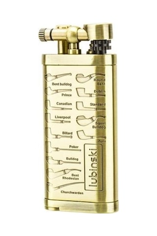 Lubinski Yeni Stil Metal Gold İşleme Pipo Çakmağı Lb-116