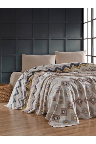 Loyal Home Çift Kişilik 4 Parça Pike Takımı 200x240 Cm Bej