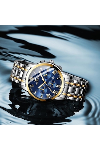 Novahub Fngeen 4006 Erkek Kuvars Saat, Siyah Deri, Çelik, Siyah Yüzey Çok Renkli Tasarım Çok Renkli