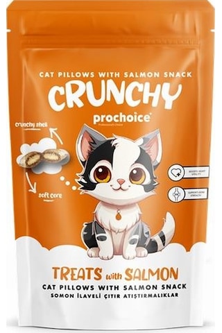 Prochoice Crunchy Salmon, Kediler İçin Somon Balığı İlaveli Çıtır Atıştırmalık 60gr