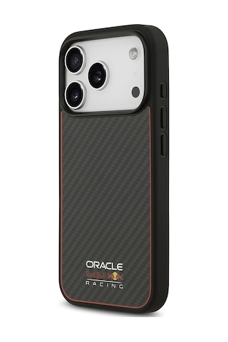 Apple Uyumlu iPhone 17 Pro Kılıf Redbull Lisanslı M-safe Şarj Özellikli Karbon Fiber Kevlar Kapak Siyah