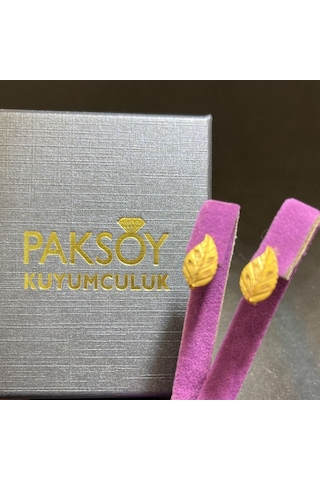 22 Ayar Altın Küpe Başak Model 3.02gr Kadın Özel Tasarım - K01020