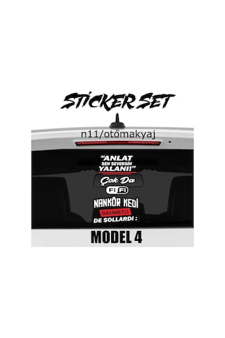 Araba Cam Yazıları - Arka Cam Sticker Türkçe Yazı