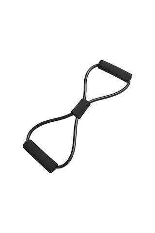 Dolıty 8 Şekilli Direnç Bandı Elastik Halat Ev Jimnastik Siyah Siyah