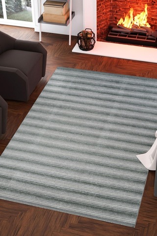 Kaymaz Taban Dekoratif Görünümlü Yıkanabilir Şönil Dokuma Salon Mutfak Oturma Yatak Odası Kilim Gri