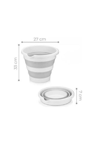 Ahir Ticaret Katlanabilir 3'Lü Banyo Seti Gri