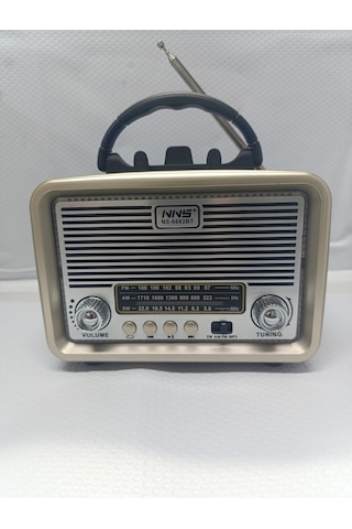 Radyo Ses Bombası Usb Tf Aux Bluetooth Hoparlör Tws Bağlantı - Kahverengi- Tek Ebat
