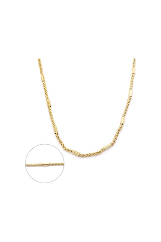 Ferizz Altın Kaplama 3mm - 60cm Unisex Zincir Zn-106