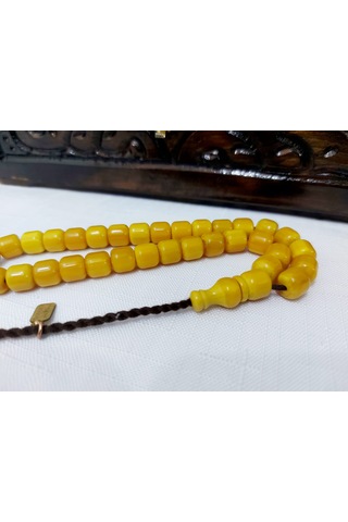 Omari Usta Havşalı Fıçı Kesim Sıkma Kehribar Tesbih 9x9