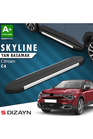 S-dizayn Citroen C4 3 Skyline Aluminyum Yan Basamak 183 Cm 2021 Üzeri A+ Kalite