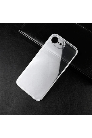 Apple Uyumlu iPhone 16e Kılıf Kamera Korumalı Silikon Şeffaf Arka Kapak Şeffaf